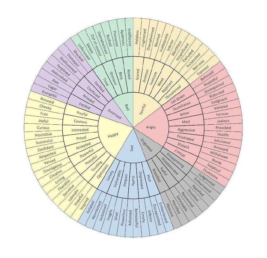 Emotion wheel emotion wheel