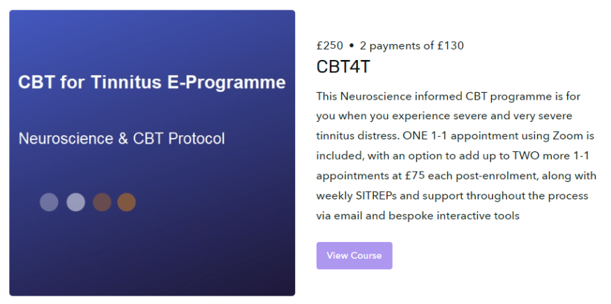 CBT4T with ONE 1-1 appointment